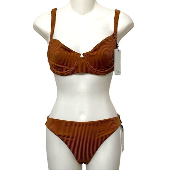 NWT VITAMIN A Demi Top Midori Bottom Bikini Set M - Picture 2 of 13